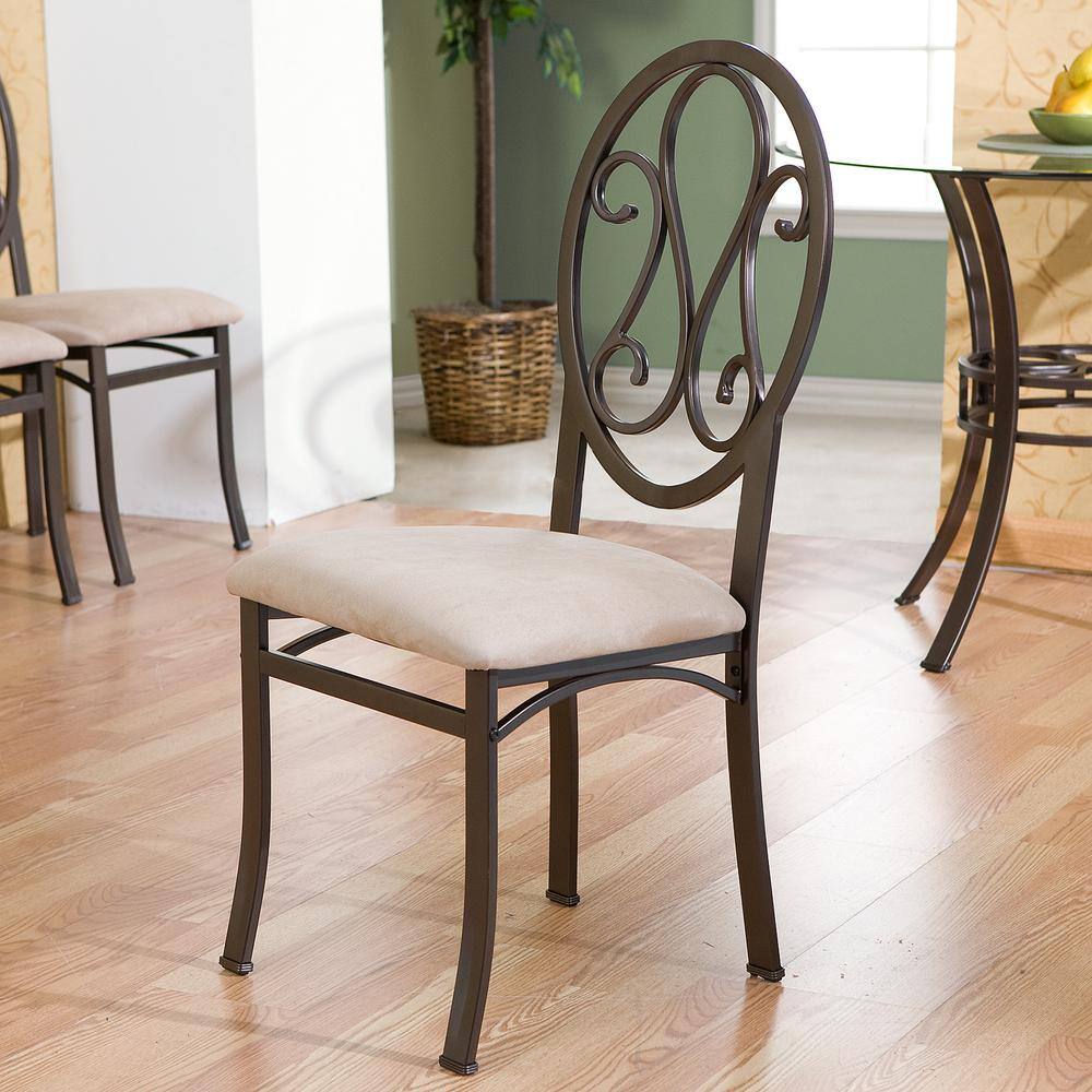 Southern Enterprises Dark Brown Metal Dining Chair (Set of 4)