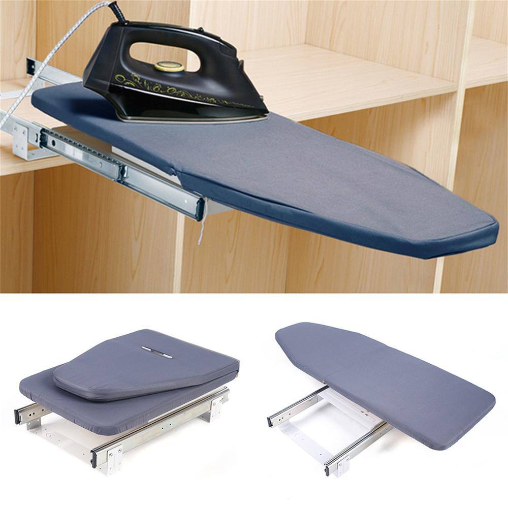 None 31.9 in. x 12.2 in. Gray Closet Pull-Out Ironing Board