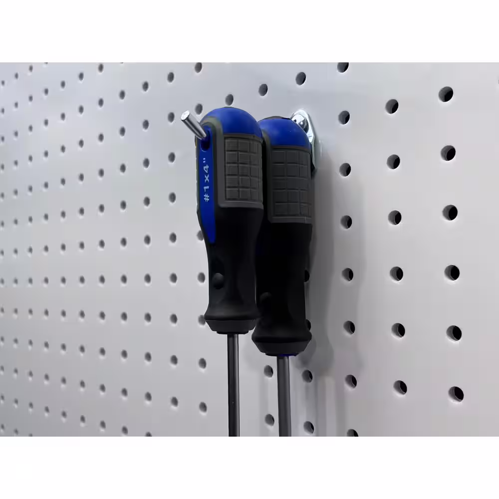 Triton Products 2-1/2 in. Single Rod 30 Degree Bend 3/16 in. Dia Zinc Plated Steel Pegboard Hook (10-Pack)