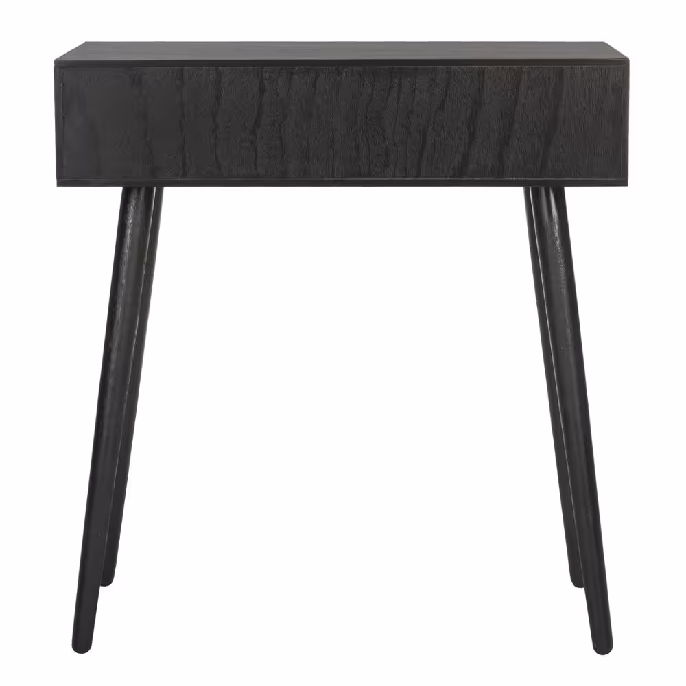 SAFAVIEH Dean 29 in. 2-Drawer Black Wood Console Table