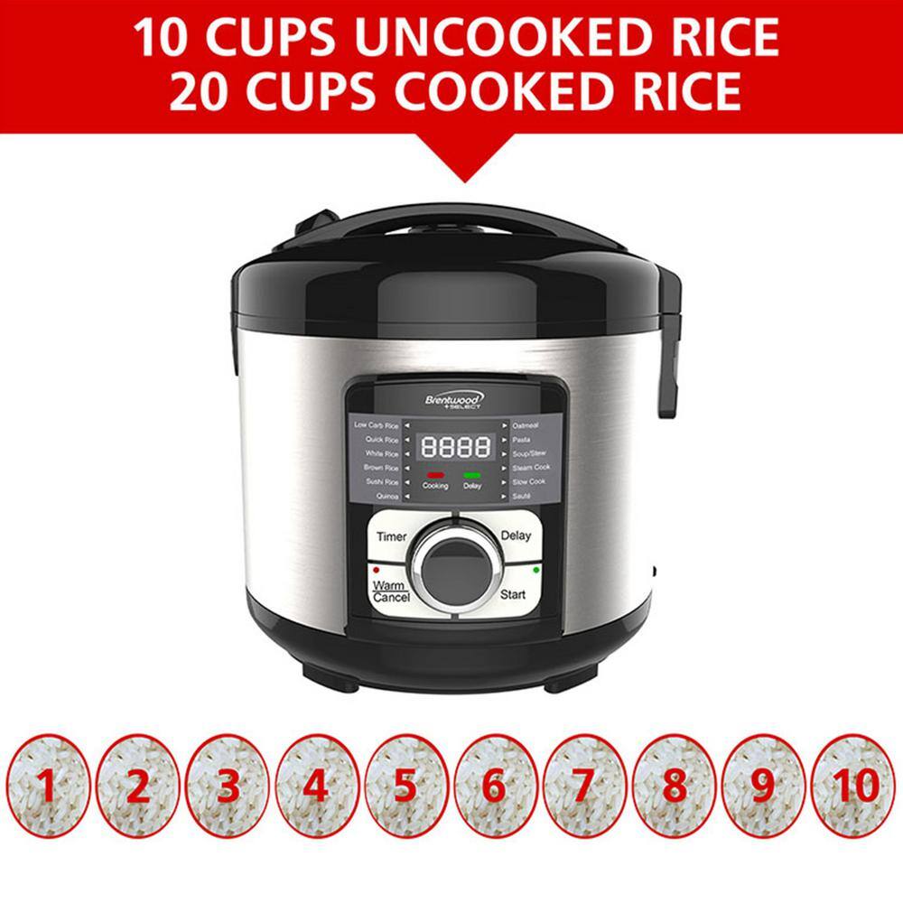Brentwood Select 12 Black Function Stainless Steel Electric Multi-Cooker