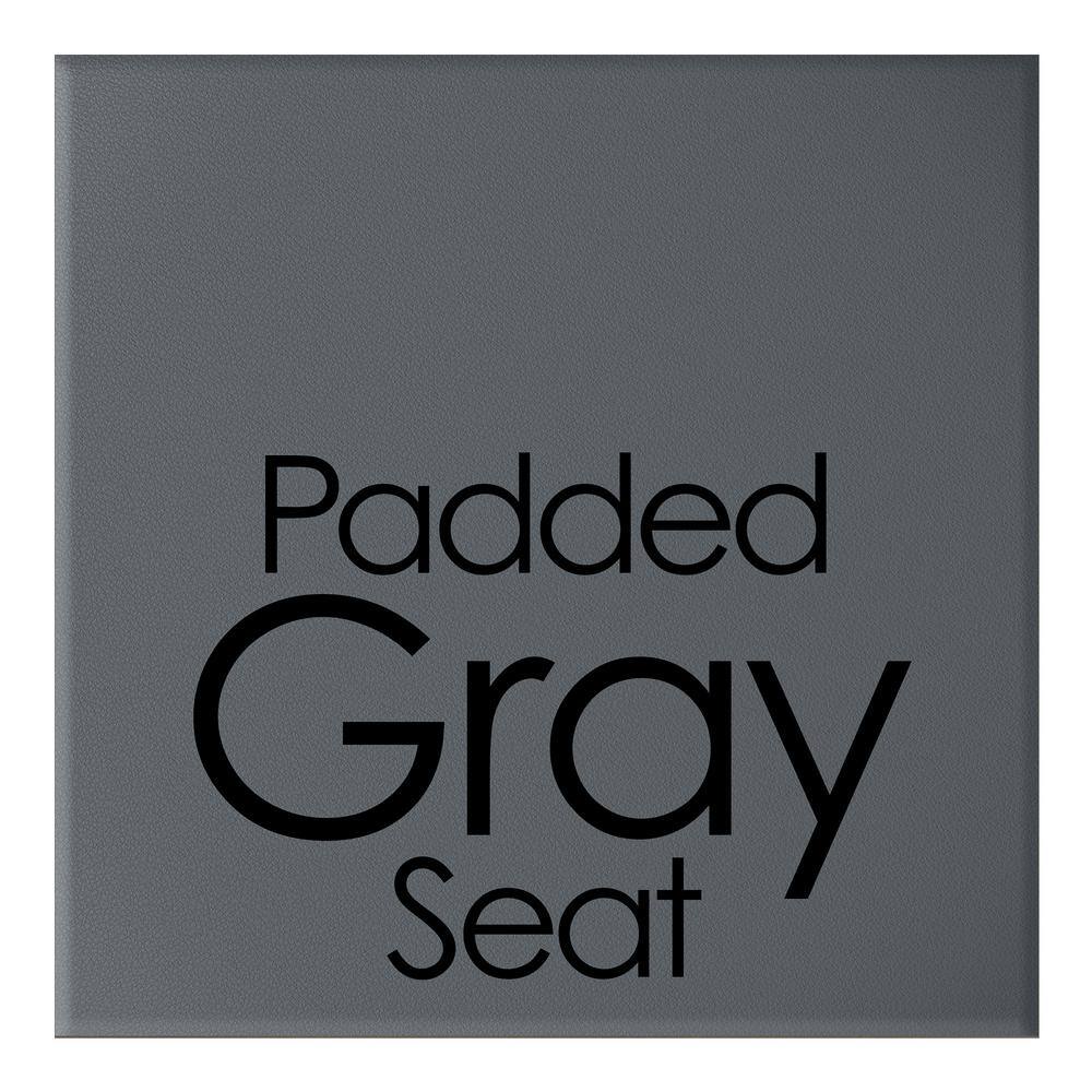 Trademark Home Gray Steel Padded Seats Folding Bar Stools 18 in. Set of 4