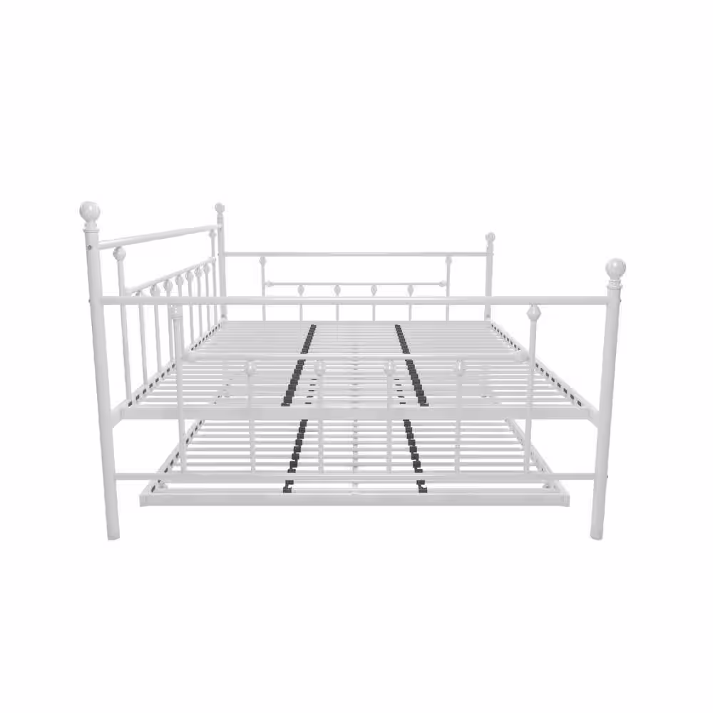 DHP Mia Queen Daybed and Full Trundle Set, White