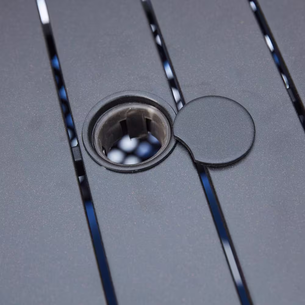 Patio Festival 3-Piece Metal Patio Conversation Set with Blue Cushions