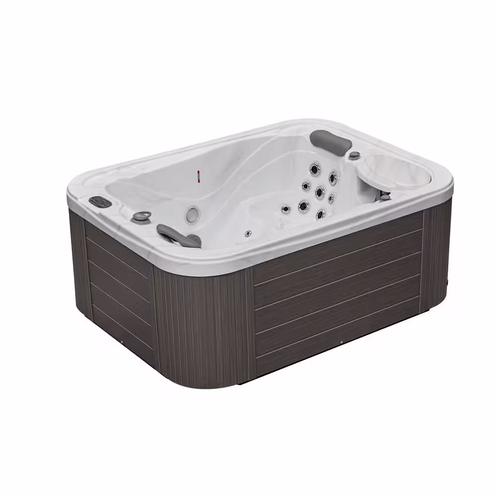 Luxury Spas Casey 3-Person 47 Jet Lounger Hot Tub with Bluetooth