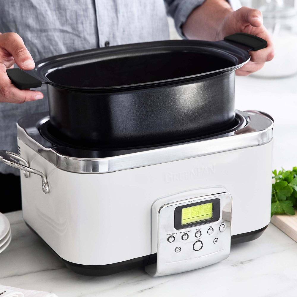 GreenPan Ceramic Nonstick 6 Qt. Cloud Cream Slow Cooker