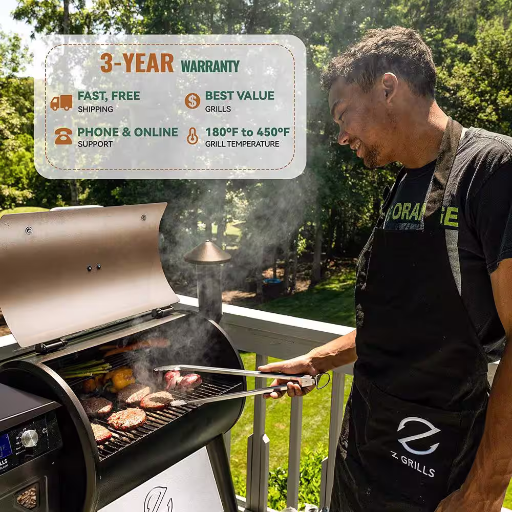 Z GRILLS 694 sq. in. Wood Pellet Grill and Smoker PID 2.0, Copper