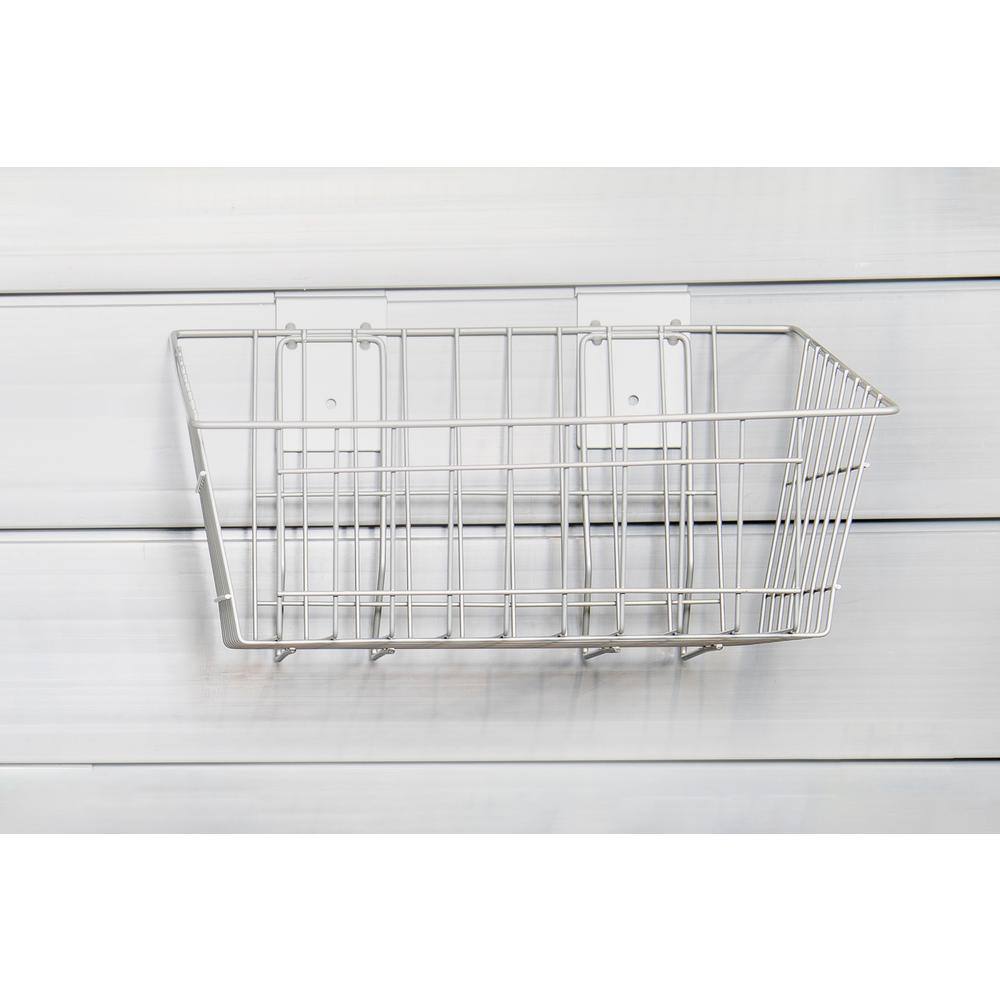 CROWNWALL 15 in. L x 11 in. W x 8 in. H Slatwall Medium Wire Basket (3-Pack)