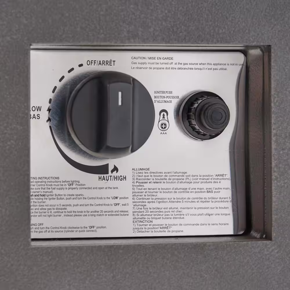 Noble House Reign Concrete Rectangular Metal Fire Pit (No Tank Holder)