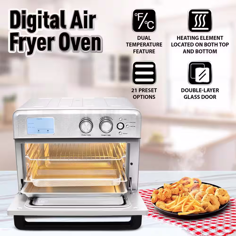 Emerald 26 qt. Stainless Steel Digital Air Fryer Oven