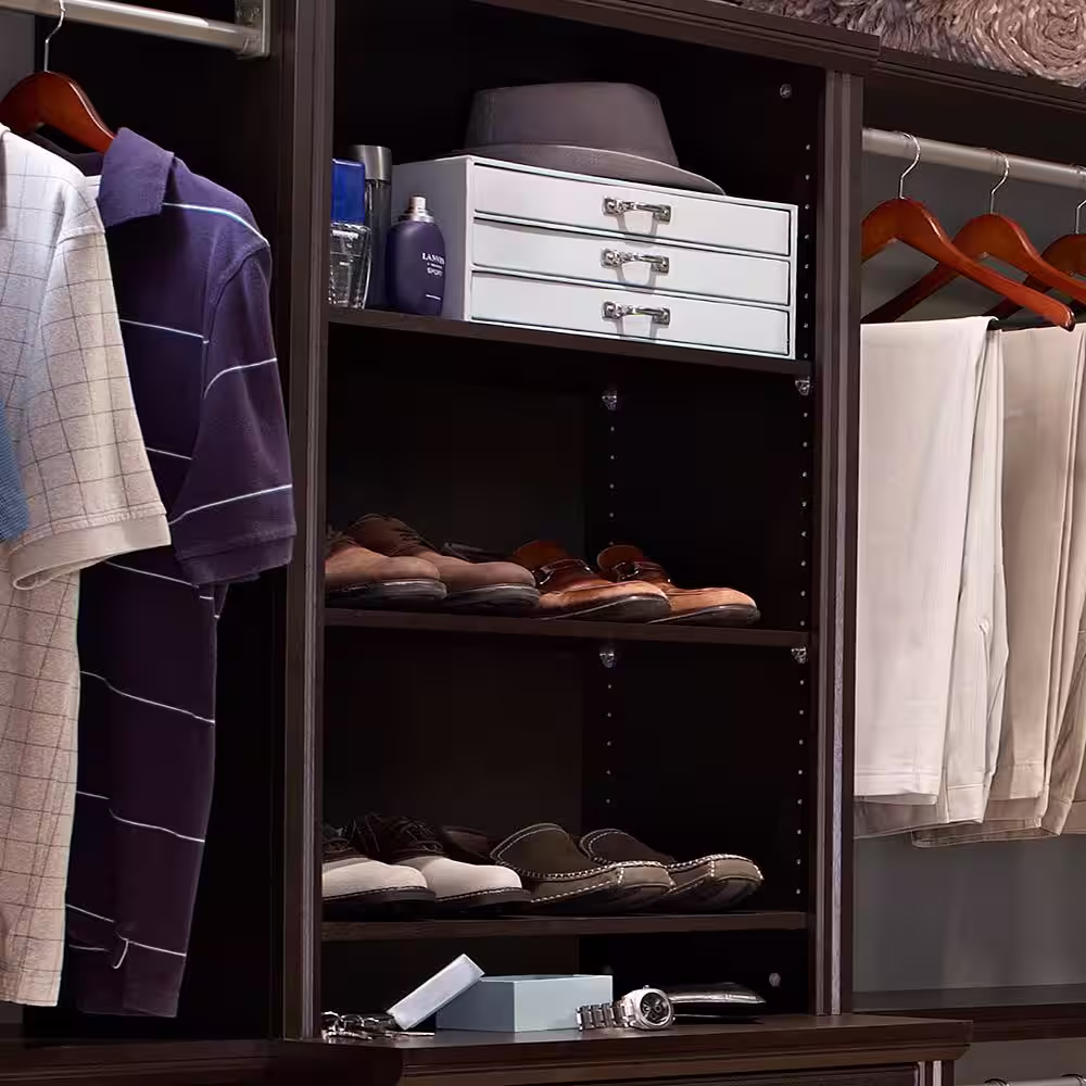 ClosetMaid Impressions Chocolate Deluxe Shelves for 25 in. W Impressions Tower (2-Pack)