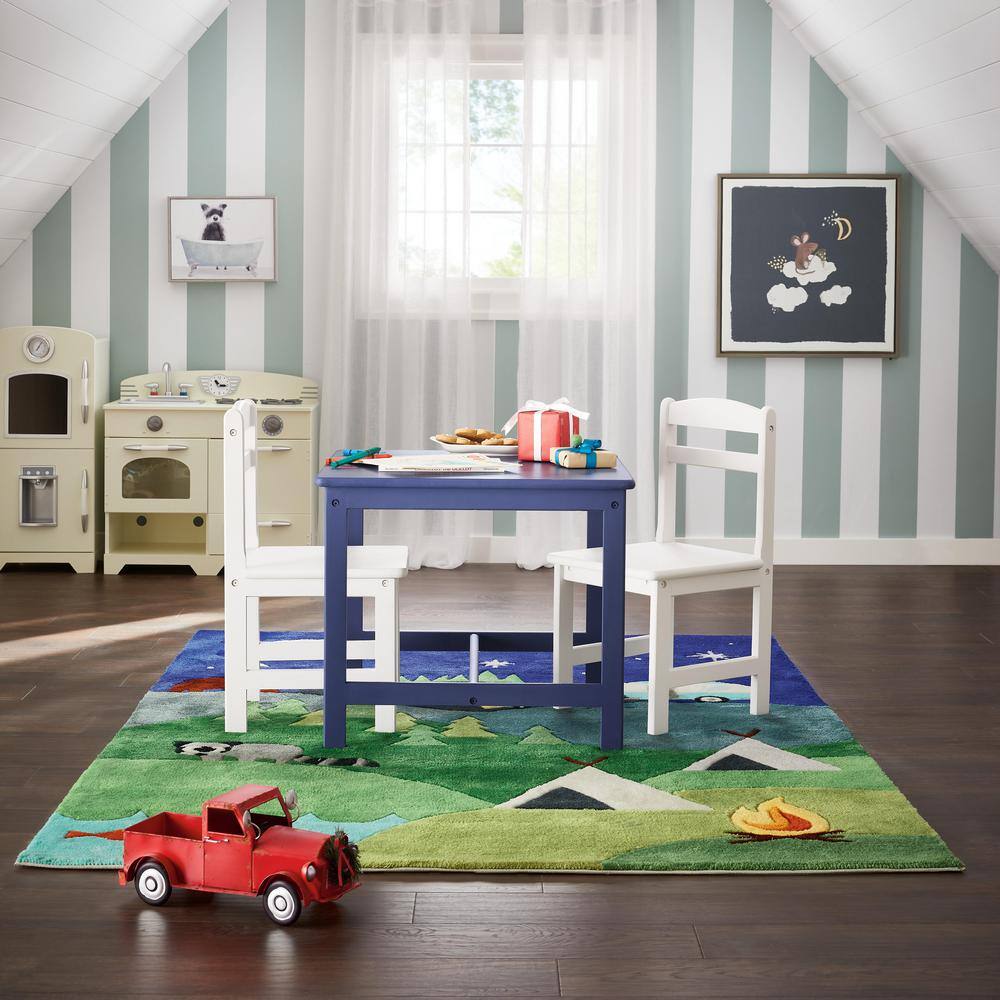 International Concepts 3-Piece Unfinished Children's Table and Chair Set