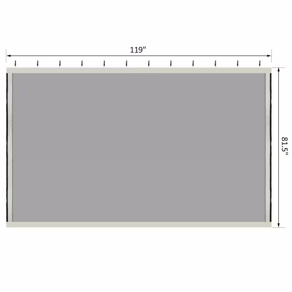 Outsunny Replacement Mesh Mosquito Netting Screen Walls for 10 ft. x 10 ft. Patio Gazebo, 4-Panel Sidewalls with Zippers