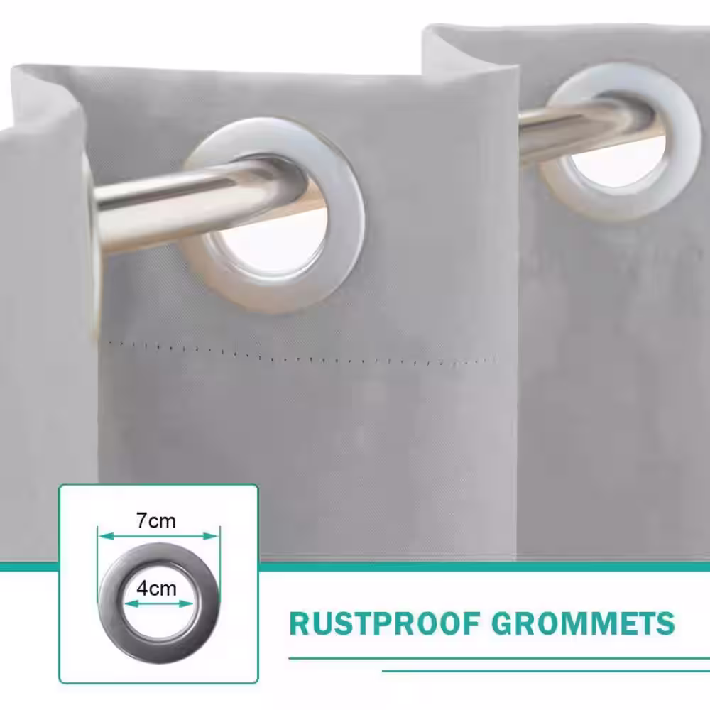 Pro Space Grey Thermal Grommet Blackout Curtain - 50 in. W x 84 in. L