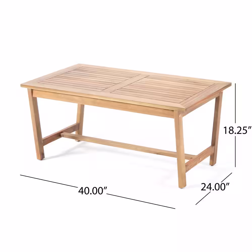 Noble House Panama Teak Brown 8-Piece Wood Patio Conversation Set with Dark Grey Cushions