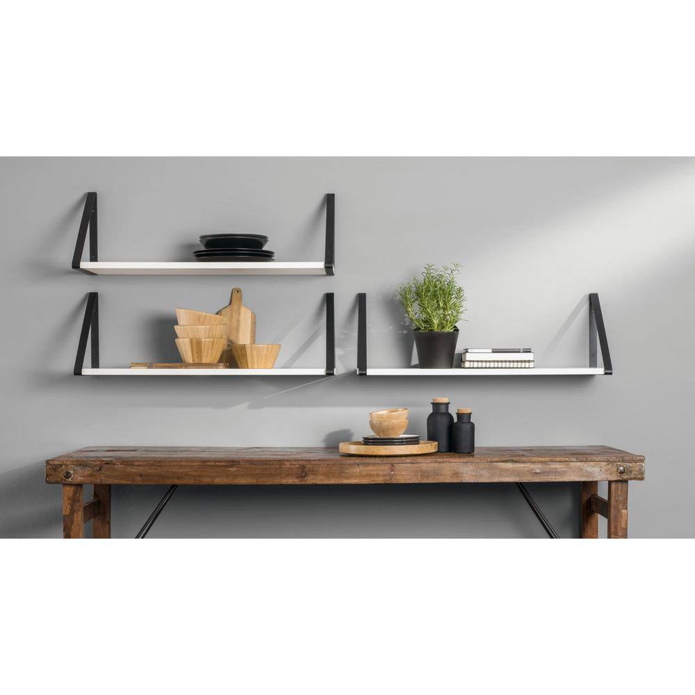 Dolle BERMUDA 9.8 in. Black Steel Shelf Bracket