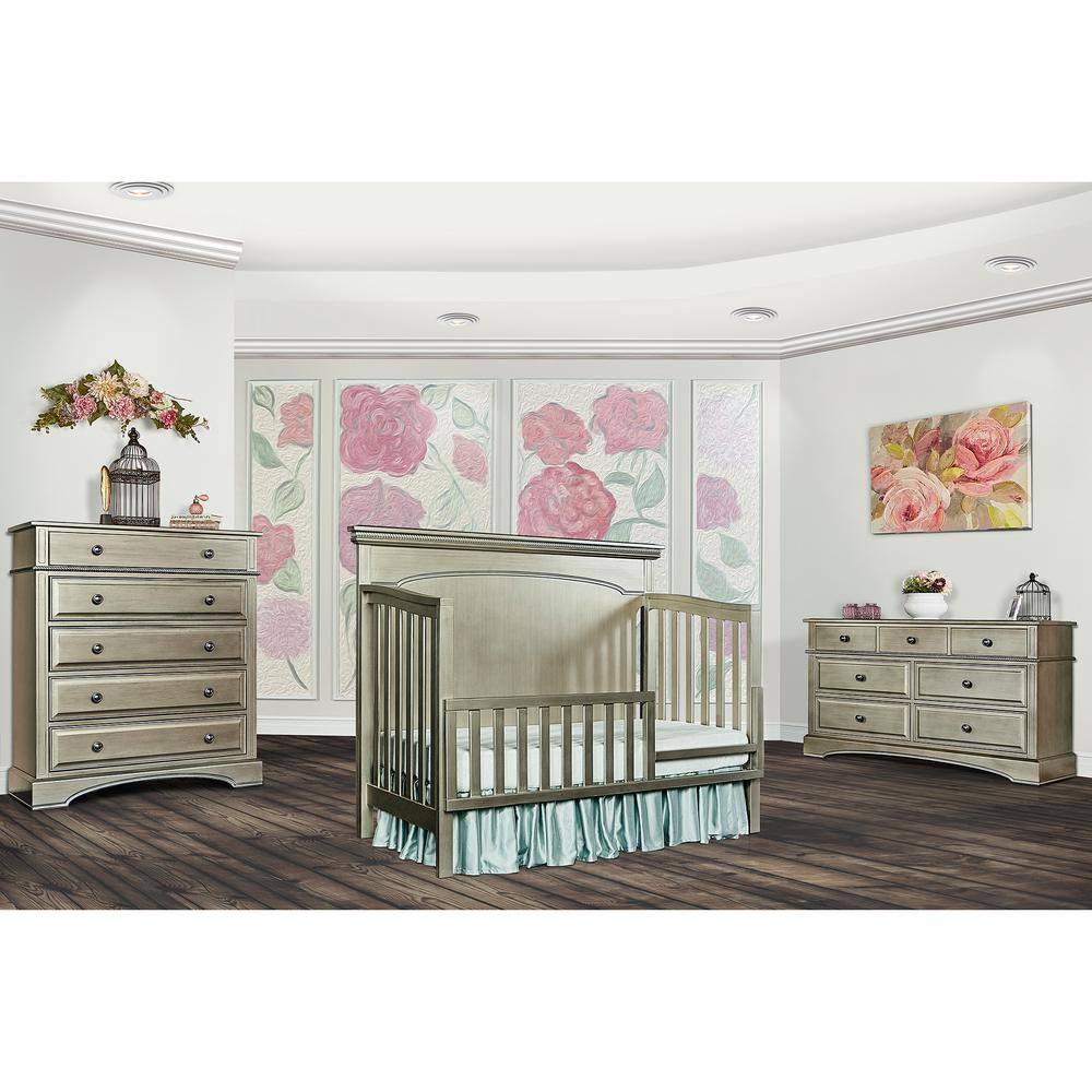 Evolur Catalina Antique Bronze Flat Top Convertible Crib