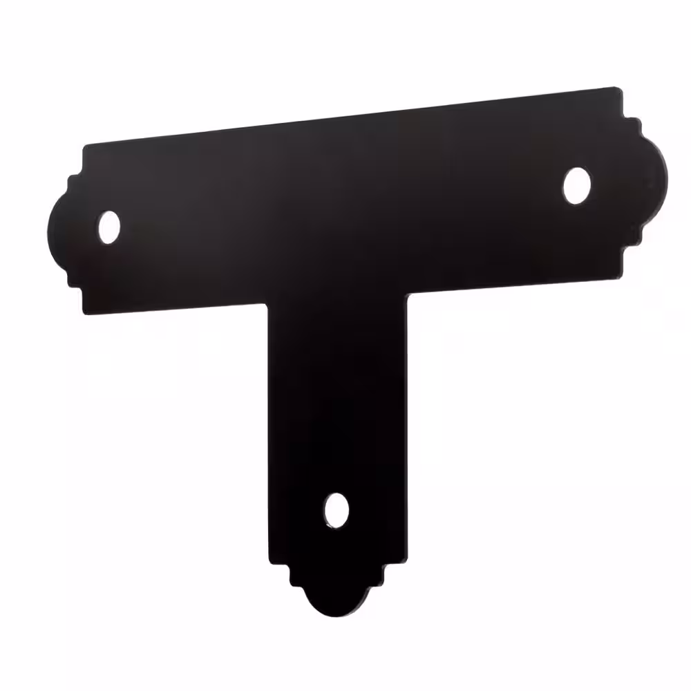 Simpson Strong-Tie Outdoor Accents Mission Collection ZMAX, Black Powder-Coated T Strap for 4x4 Lumber