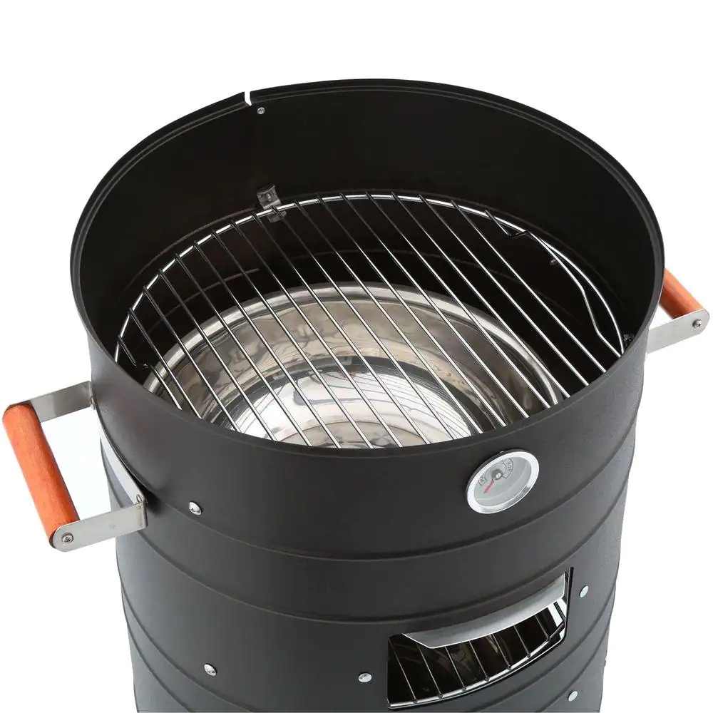Americana Double Grid Charcoal Water Smoker in Black