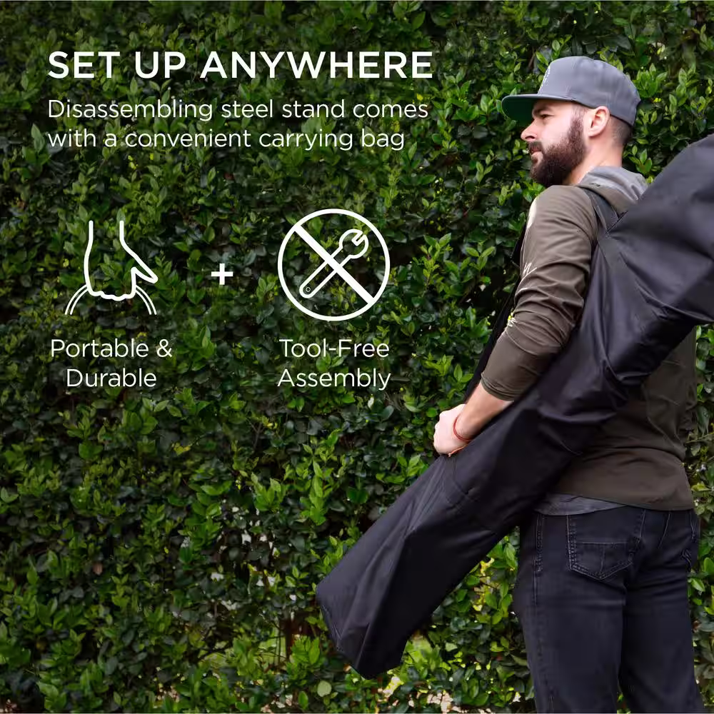 Best Choice Products 10.5 ft. Metal Hammock Stand in Black