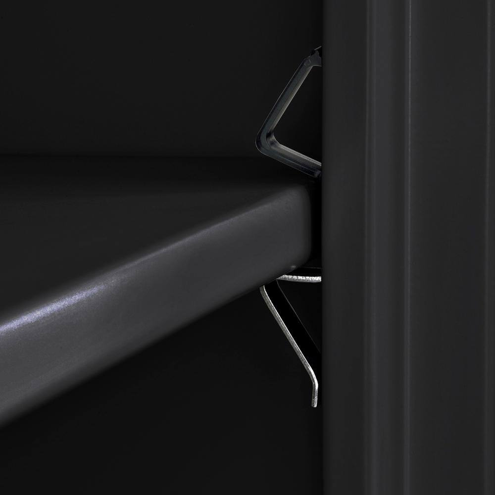 Sandusky Welded 72  in. Tall Black Metal Standard Bookcase