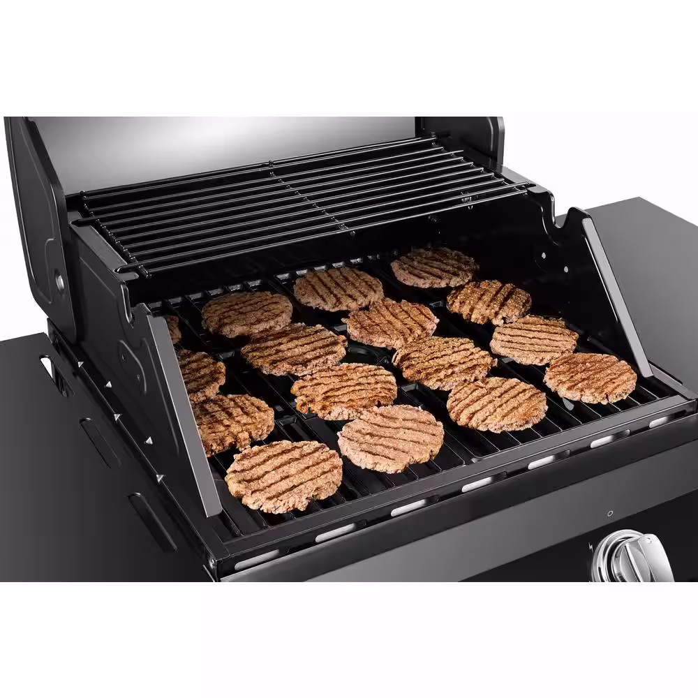 Dyna-Glo Premier 2-Burner Propane Gas Grill with Folding Side Tables in Black