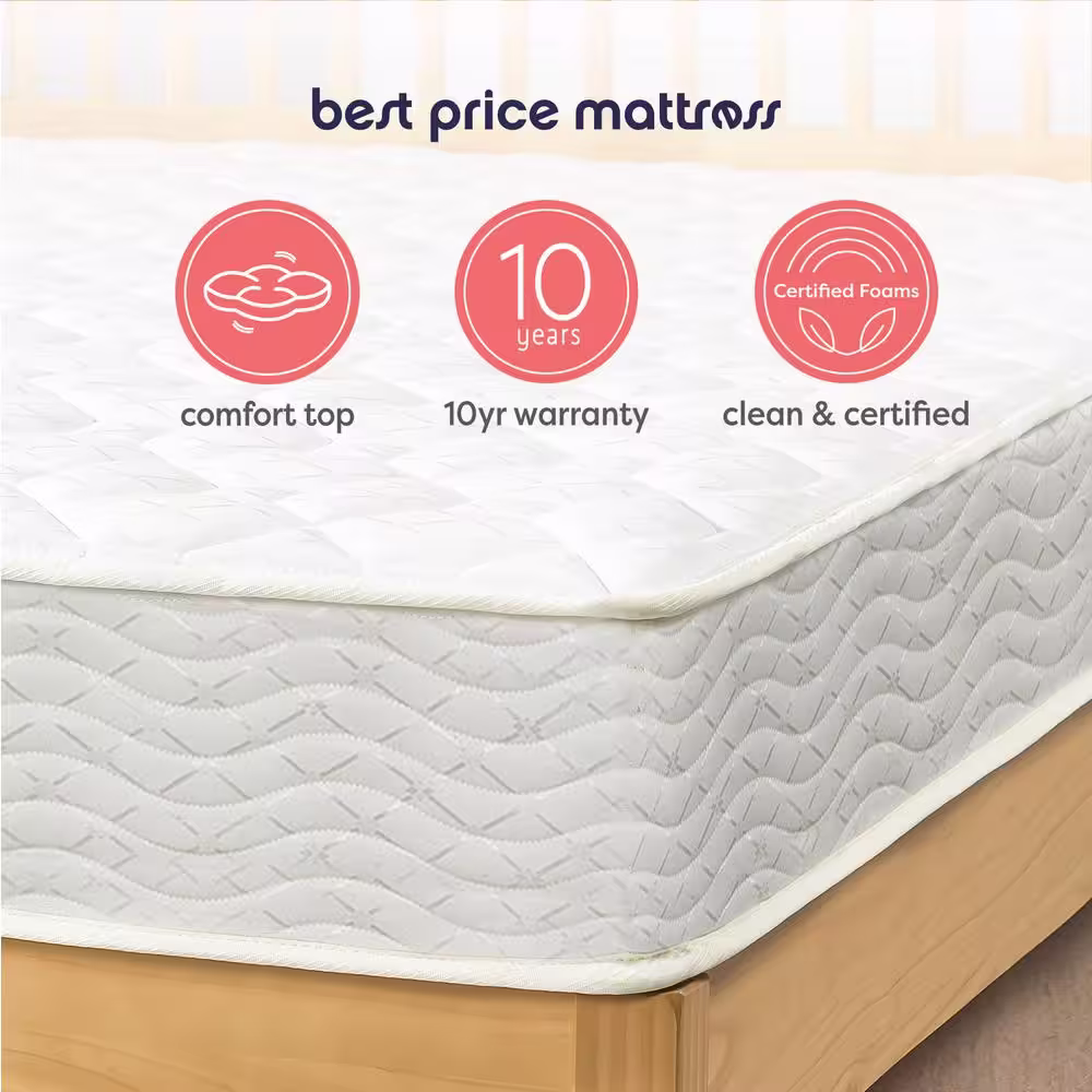 best price mattress Full Medium Bonnell Spring Tight Top 8 in. Bed-in-a-Box Mattress
