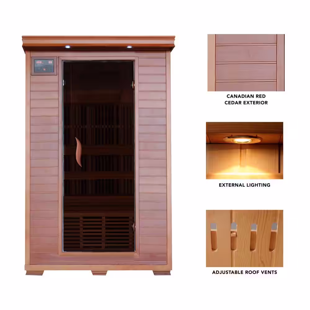 Radiant Sauna 2-Person Cedar Infrared Sauna with 6 Carbon Heaters