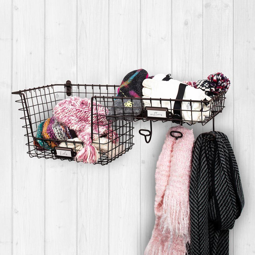 Spectrum 8.75 in. H x 24 in. W Bronze Steel 1-Drawer Wide Mesh Wire Basket