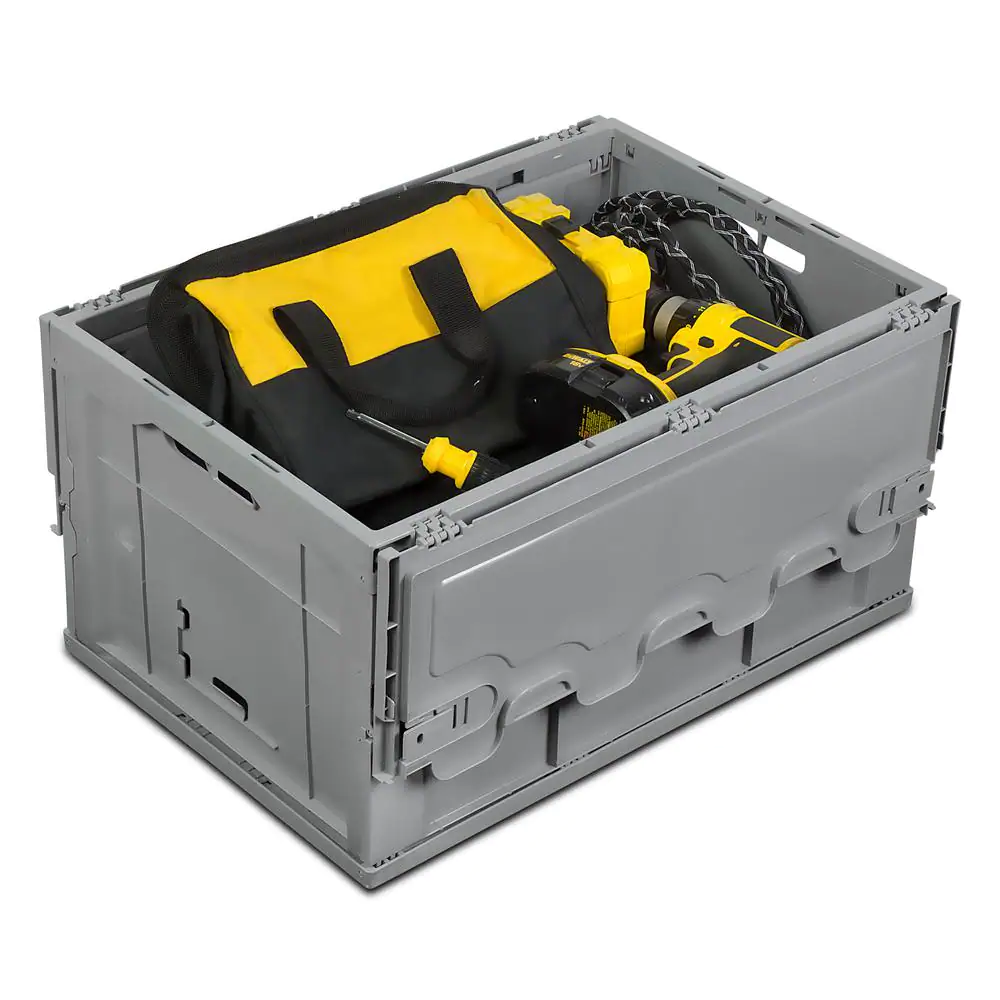 MOUNT-IT! 17-Gal. Collapsible Plastic Storage Crate