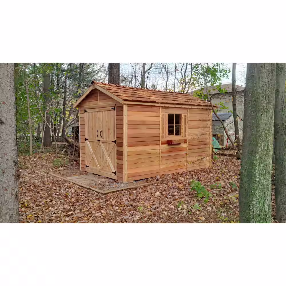 Cedarshed Rancher 8 ft. x 12 ft. Western Red Cedar Garden Shed