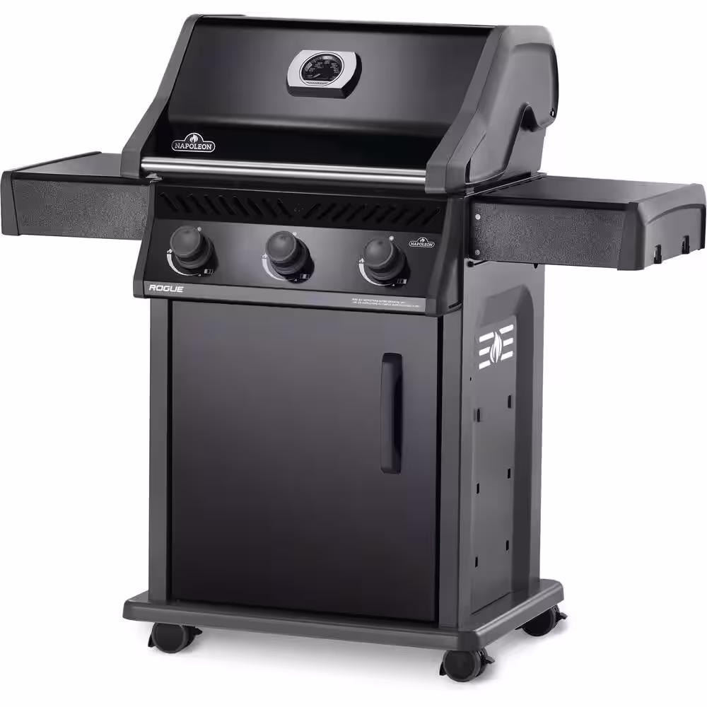 NAPOLEON Rogue 3-Burner Propane Gas Grill in Black