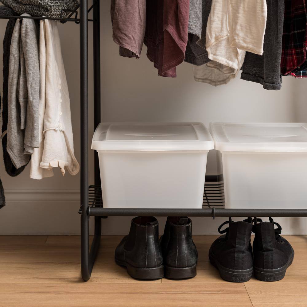 IRIS Black Metal Clothes Rack 35.24 in. W x 596 in. H