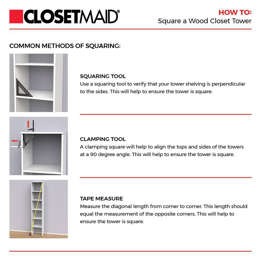 ClosetMaid Style+ 64.9 in W - 112.9 in W Noir Basic Narrow Wood Closet System Kit