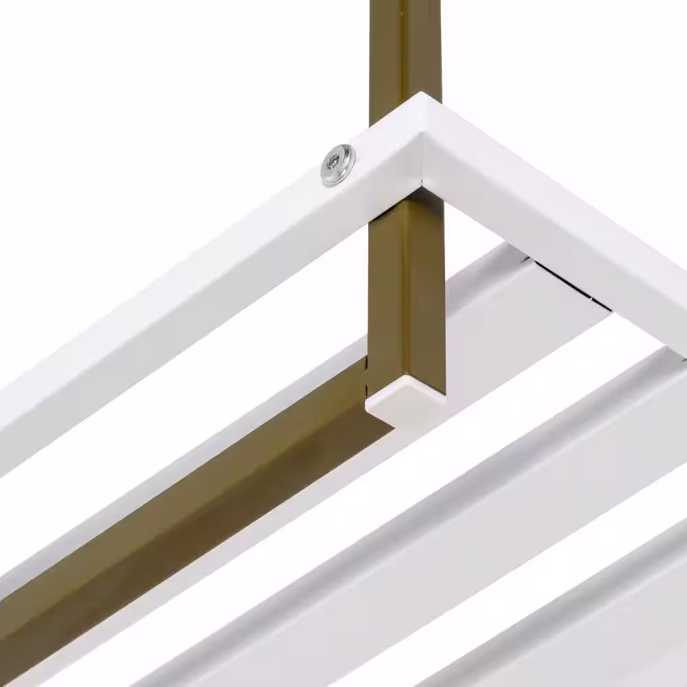 Honey-Can-Do 20 H 6-Pair White Steel Shoe Rack