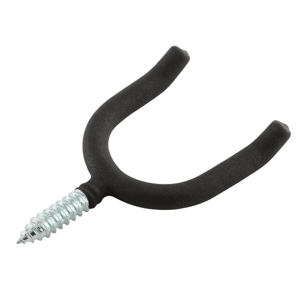 Husky Heavy-Duty Black Vinyl-Coated Screw-In Tool Hanger Storage Hook 50 lbs