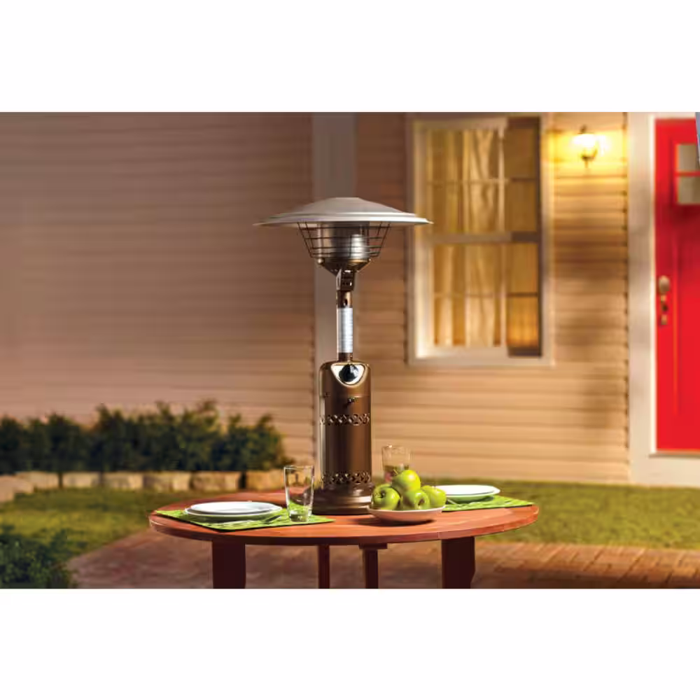 None 10,000 BTU Tabletop Propane Steel Patio Heater
