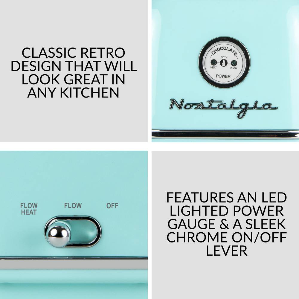 Nostalgia Retro Series 4-Tier Aqua Chocolate Fondue Fountain