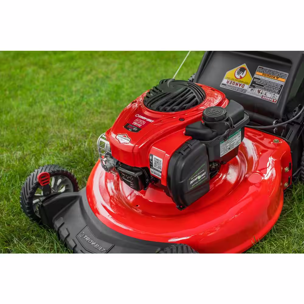 Troy-Bilt 21in. 140cc Briggs & Stratton Gas Push Lawn Mower with Rear bag and Mulching Kit Included