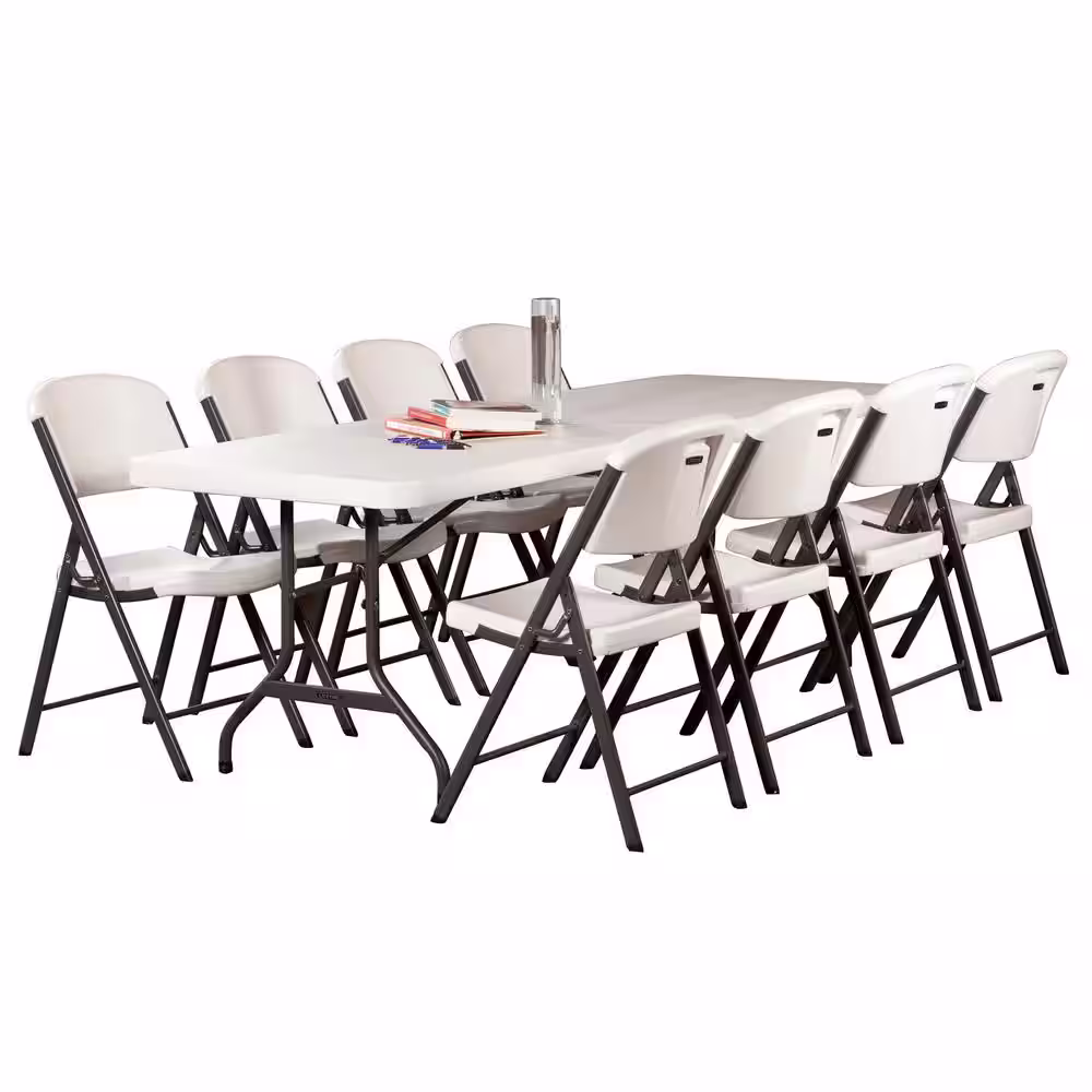 Lifetime 8 ft. White Granite Plastic Folding Table (Commercial)