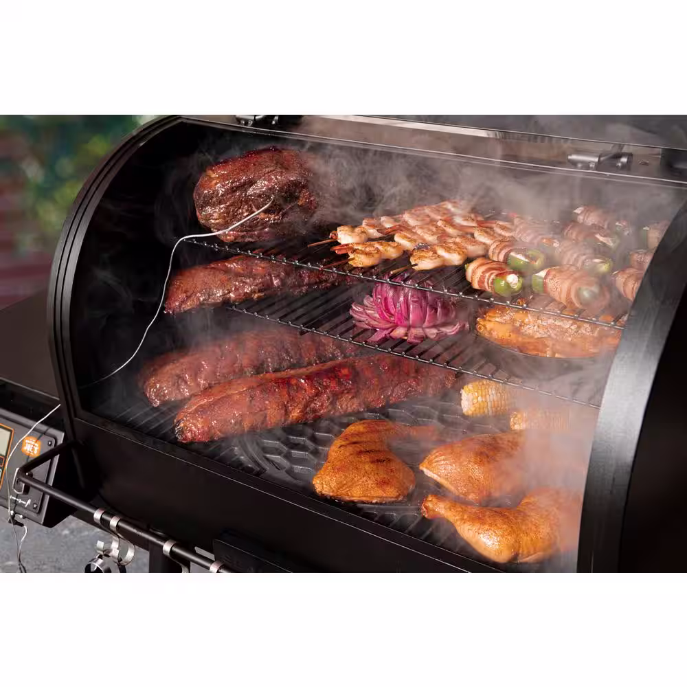 OKLAHOMA JOE'S Rider 1200 DLX Pellet Grill and Smoker in Black with 1,234 sq. in. Cooking Space