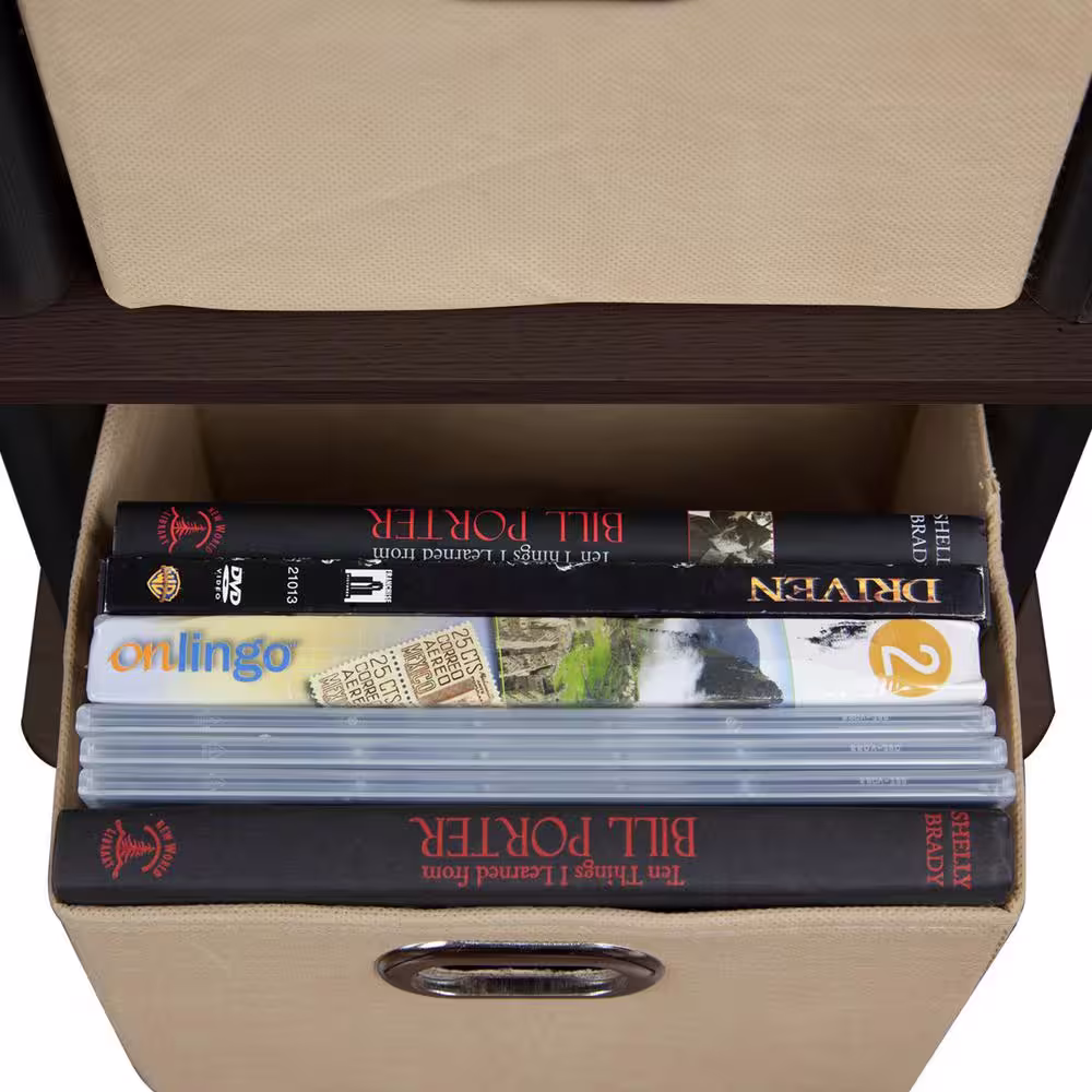 Furinno LACi Espresso and Black Storage Chest