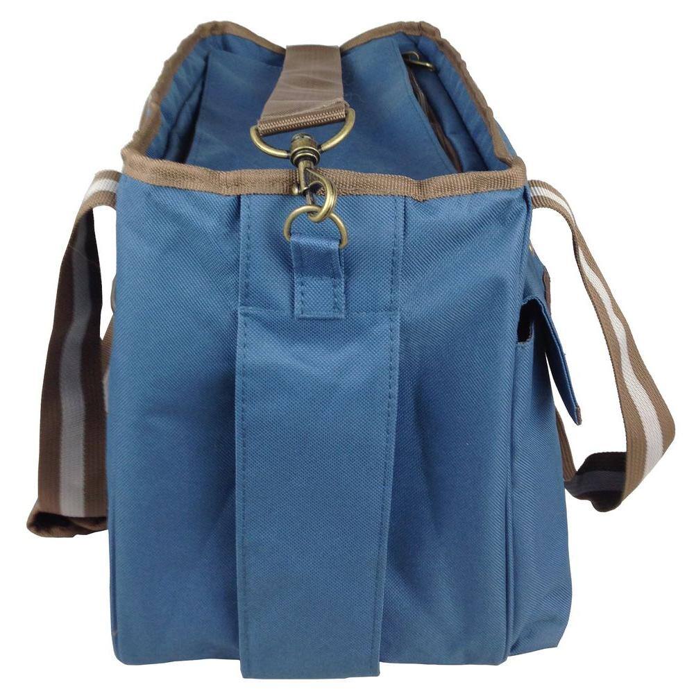 PET LIFE Blue Fashion Canvas Pet Carrier - Medium