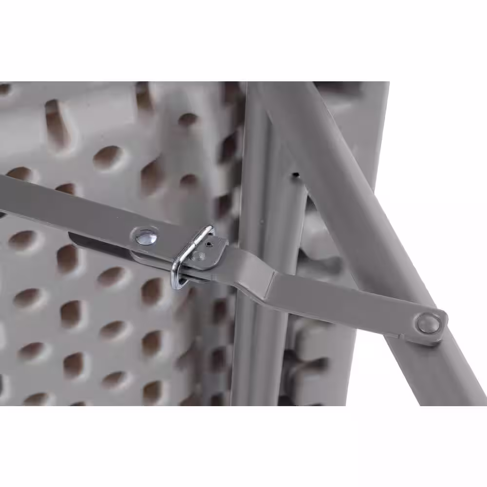 National Public Seating 36 in. W x 36 in. D Speckled Gray Blow Molded Plastic Top, Heavy-Duty Metal Frame Folding Table