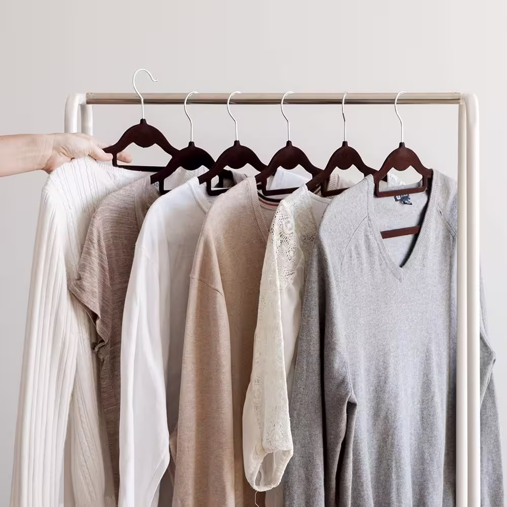 None White Metal Garment Clothes Rack 25 in. W x 59 in. H