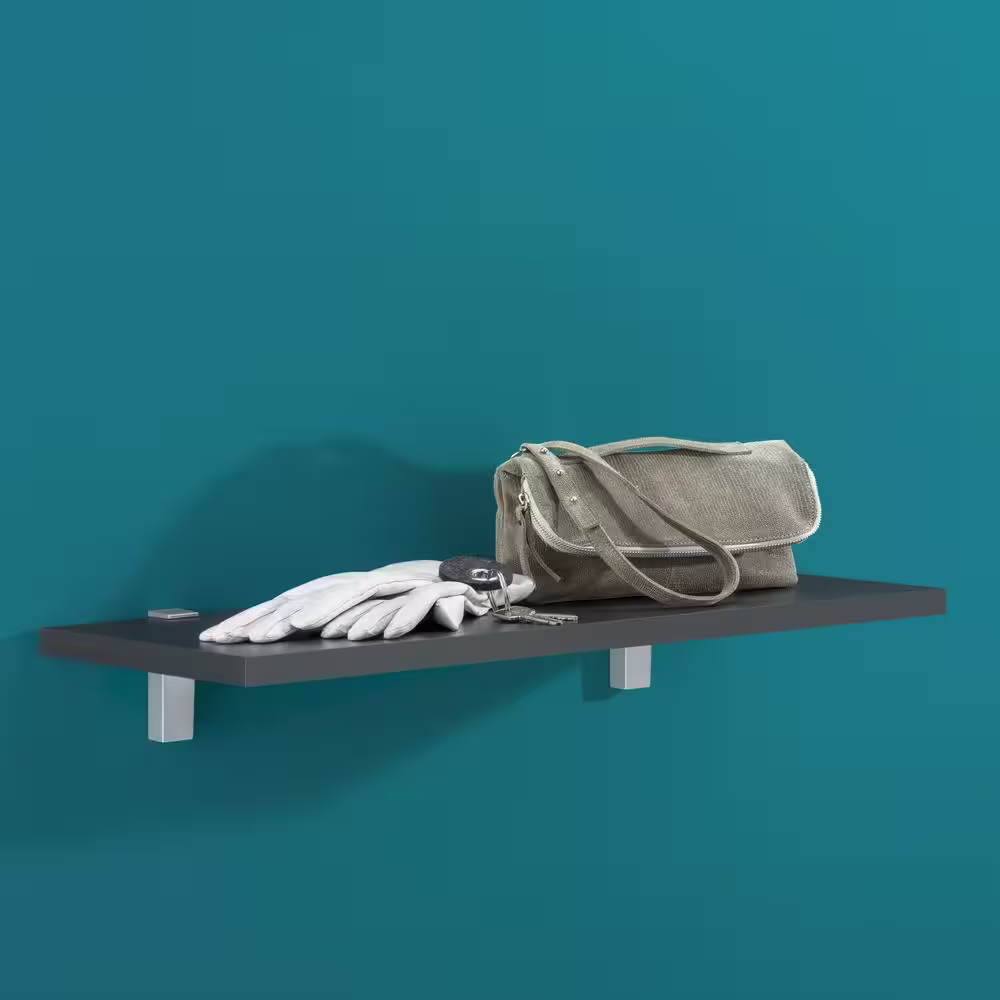 Dolle ELIOT 0.2 in.-1.6 in. Silver Adjustable Shelf Bracket (2-Pack)