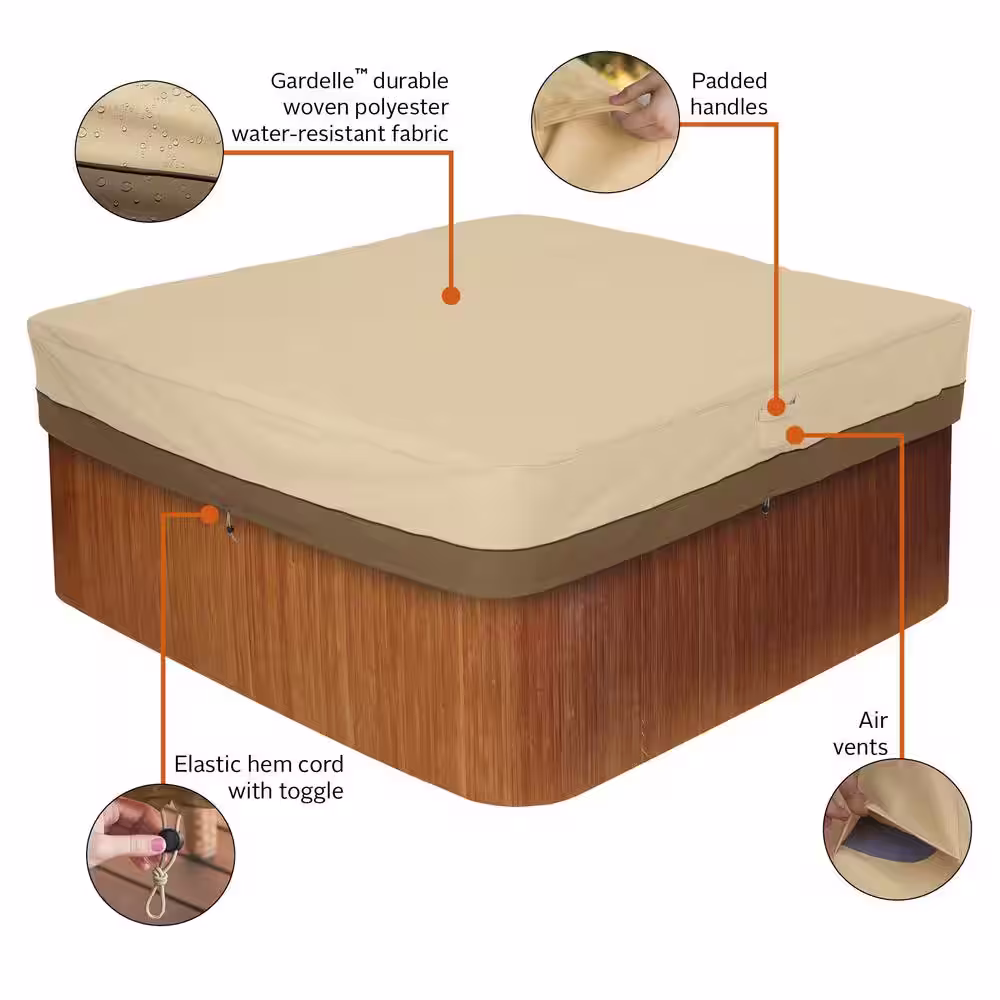 Classic Accessories Veranda Medium Square Hot Tub Cover