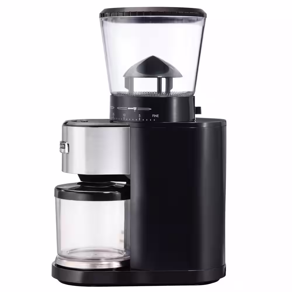 HAMILTON BEACH PROFESSIONAL 4 oz. Black and Stainless Steel Conical Burr Coffee Grinder with Digital Display