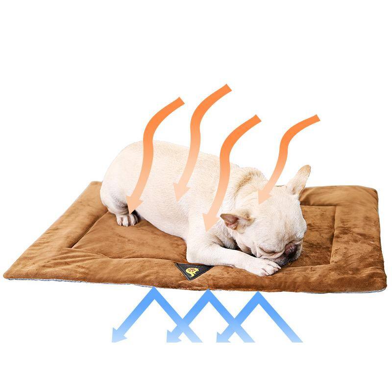 None 24 In. x 18.1 In.Thickened Warm Winter Pet Dog Cage Mat Crate Pad, Brown