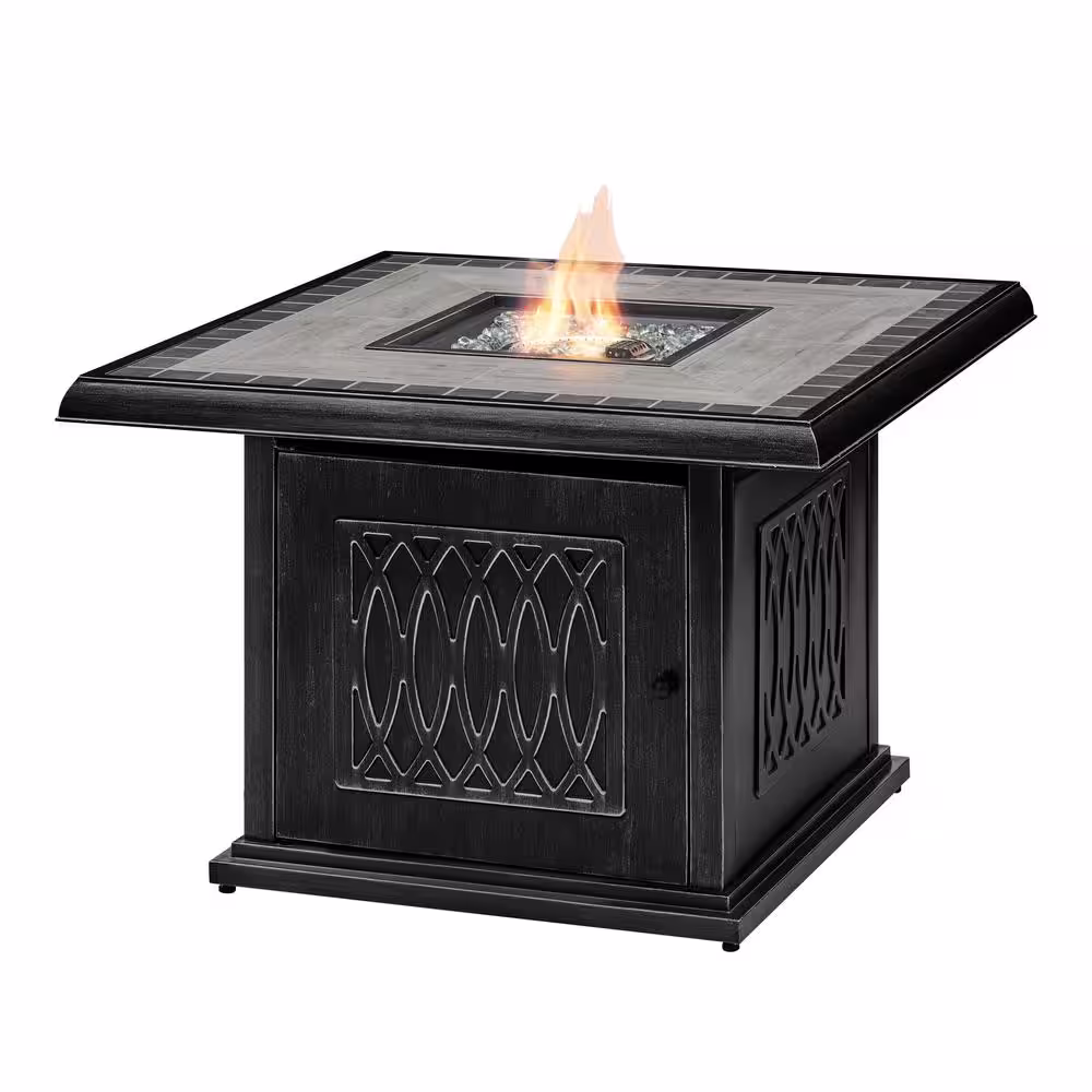 Home Decorators Collection St. Charles Steel and Aluminum Outdoor Fire Pit Table